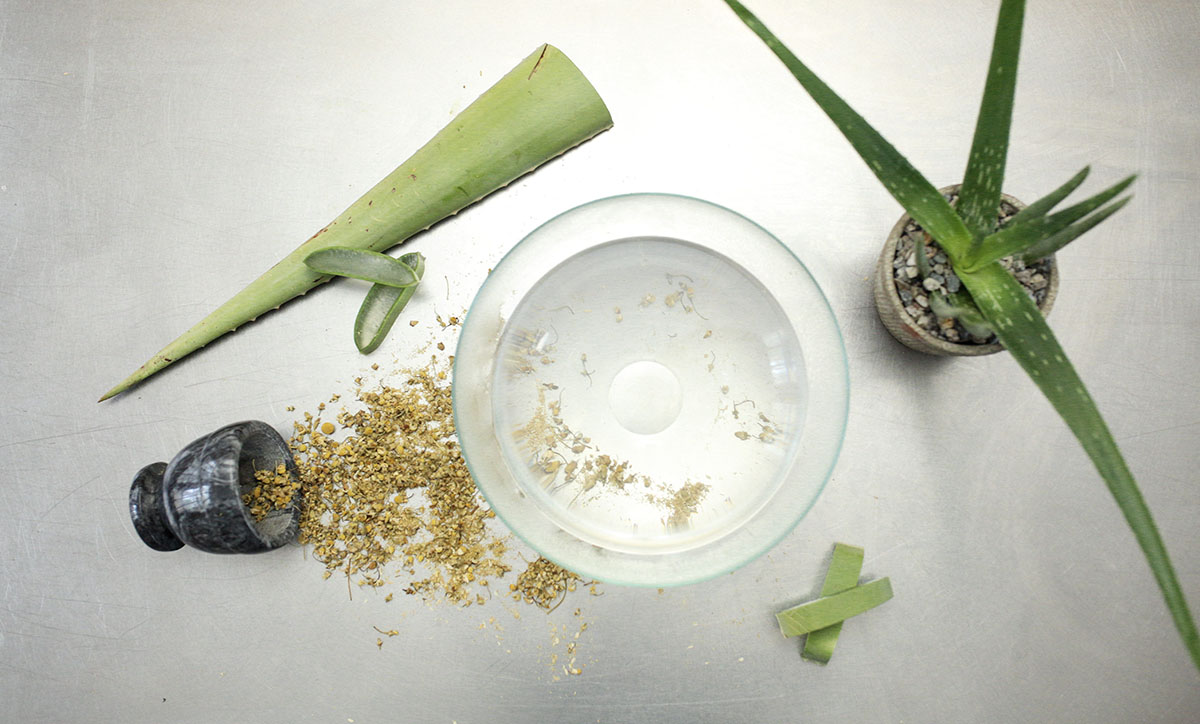DIY Herbal Skin Steam and Aloe-Calendula Cleanser